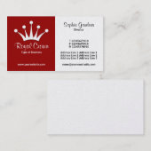 Half & Half (Crown) - Maroon (Gold) Visitekaartje (Voorkant / Achterkant)