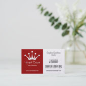 Half & Half (Crown) - Maroon (Gold) Visitekaartje (Staand voorkant)