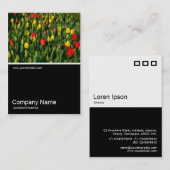 Half&Half Foto 0150 - Kleurrijke Tulpen Visitekaartje (Voorkant / Achterkant)