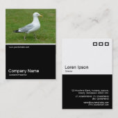 Half&Half Foto 0156 - Zeemeeuw wandelen in het Par Visitekaartje (Voorkant / Achterkant)