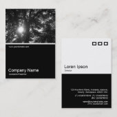 Half&Half Foto 0184 - Sun Through Trees B&W Visitekaartje (Voorkant / Achterkant)