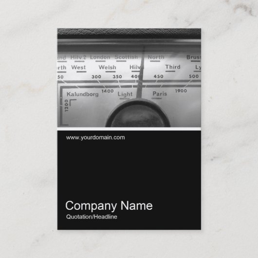 Half&Half Foto 0225 - Oude Britse Radio Dial Visitekaartje (Voorkant)