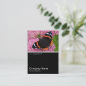 Half&Half Foto 0261 - Rood admiraal op Sedum (Autu Visitekaartje (Staand voorkant)