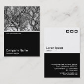 Half&Half Foto 0300 - Magnolia Tree Branches B&W Visitekaartje (Voorkant / Achterkant)