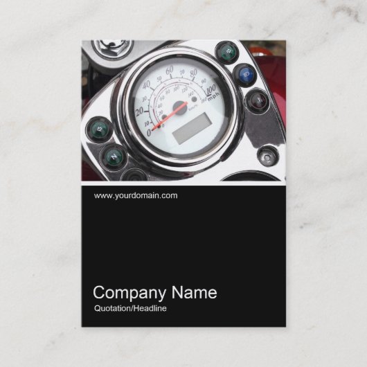 Half&Half Foto 0343 - Snelheidsmeter voor motorfie Visitekaartje (Voorkant)