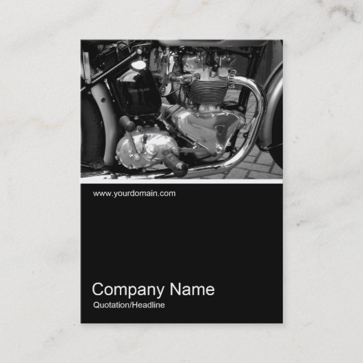 Half&Half Foto 052 - Klassieke motor motorfiets Visitekaartje (Voorkant)