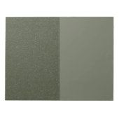 Half & Half Moss Green Custom Notitieblok – Aanpas (Voorkant)