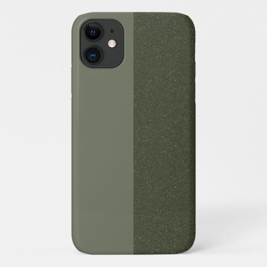 Half & Half Moss Green iPhone 11 Hoesje – Aanpasse (Achterkant)