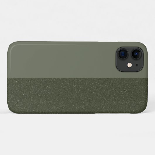Half & Half Moss Green iPhone 11 Hoesje – Aanpasse (Achterkant (horizontaal))