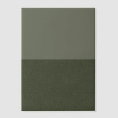 Half & Half Moss Green Vellum Overlay – Aanpassen Uitnodigingen (Voorkant)