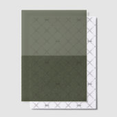 Half & Half Moss Green Vellum Overlay – Aanpassen Uitnodigingen (Offset (Uitnodiging))