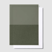Half & Half Moss Green Vellum Overlay – Aanpassen Uitnodigingen (Offset)