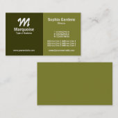 Half & Half - Shades of Green Visitekaartje (Voorkant / Achterkant)