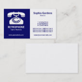 Half & Half (Telefoon) - Blauw en Wit Visitekaartje (Voorkant / Achterkant)