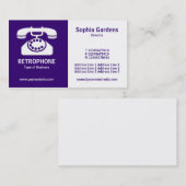 Half & Half (Telefoon) - Deep Paars en Wit Visitekaartje (Voorkant / Achterkant)