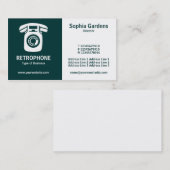 Half & Half (Wallphone) - Donkergroen en wit Visitekaartje (Voorkant / Achterkant)