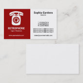 Half & Half (Wallphone) - Maroon en Wit Visitekaartje (Voorkant / Achterkant)