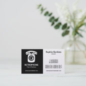 Half & Half (Wallphone) - zwart en (Platinum) Visitekaartje (Staand voorkant)