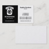 Half & Half (Wallphone) - zwart en wit (Gold) Visitekaartje (Voorkant / Achterkant)