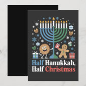 Half Hanukkah Half Kerstmis Funny Christmukkah  Kaart (Voorkant / Achterkant)