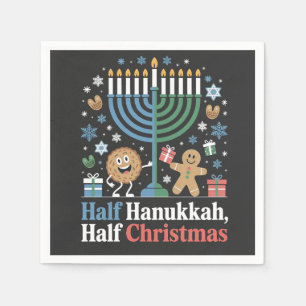 Half Hanukkah Half Kerstmis Funny Christmukkah Servet