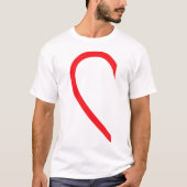 Half hart linkerhand liefdespaar Camisa Parej T-shirt (Voorkant)