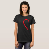 Half Heart Left Hand Side Love Couple Camisa Parej T-shirt (Voorkant volledig)
