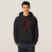 Half Heart Right Hand Side Love Couple Camisa Pare Hoodie (Voorkant volledig)