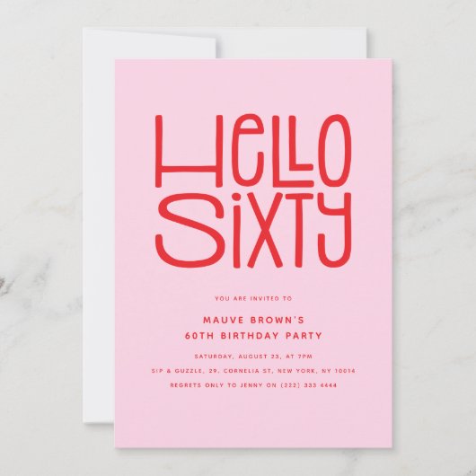 HALF HONDRED MODERN 60ste verjaardag Kaart (Voorkant)