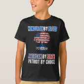 Half-Honduran Half-American Flag Honduras USA T-shirt (Voorkant)