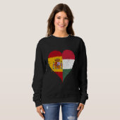 Half Hongaars Half Spaans A Hongarije Spanje Vlag Trui (Voorkant volledig)