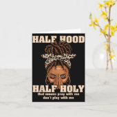 Half Hood Half Heilig Gebed Christelijk Afrikaans  Kaart (Gele Bloem)