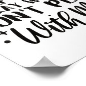 Half Hood Half Holy Means Pray With Me Don't Play Poster (Hoek)