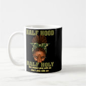 Half Hood Half Holy Pray Christian African Afro Bl Koffiemok (Links)