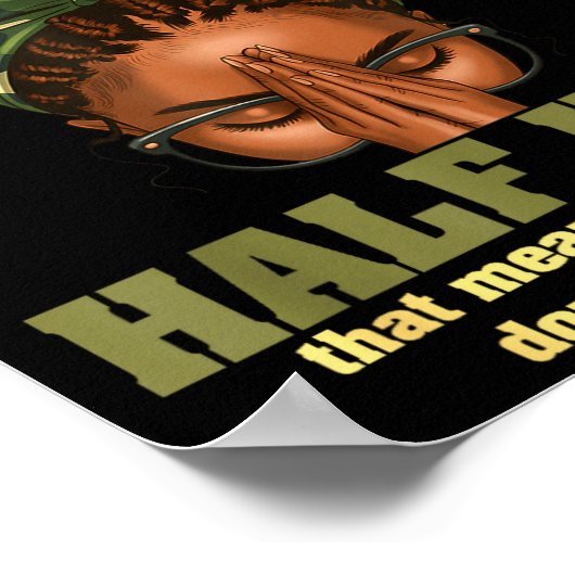 Half Hood Half Holy Pray Christian African Afro Bl Poster (Hoek)