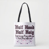 Half Hood Half Holy Shopping canvas tas (Voorkant)