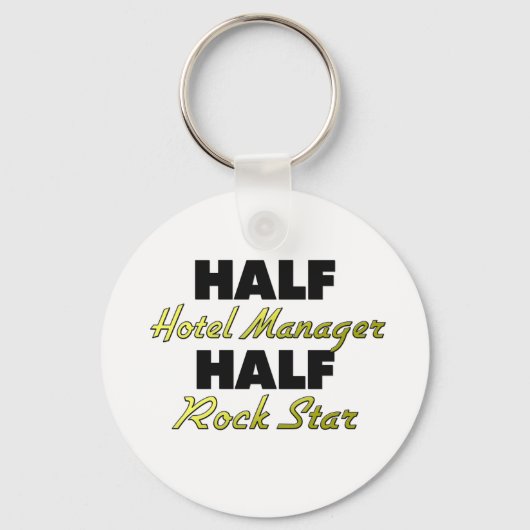 Half Hotel Manager Half Rock Star Sleutelhanger (Voorkant)