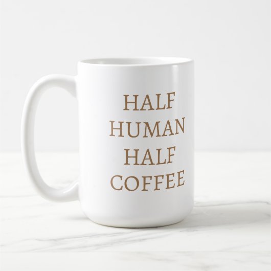 Half Human Half Coffee Mug Koffiemok (Links)