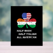 Half Iers half Italiaans Alle Amerikaanse vlag Sha Acryl Bord (Neutraal)