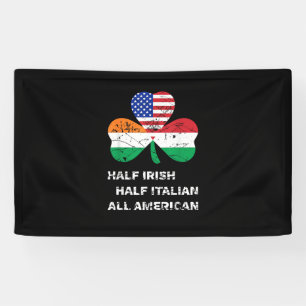 Half Iers half Italiaans Alle Amerikaanse vlag Sha Spandoek