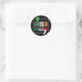 Half Iers - Italiaanse Ierse halve Italiaanse vlag Ronde Sticker (Tas)