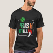 Half Iers - Italiaanse Ierse halve Italiaanse vlag T-shirt (Voorkant)