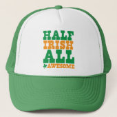 HALF IRISH ALLEMAAL GEWELDIGE grappige St Patrick' Trucker Pet (Voorkant)
