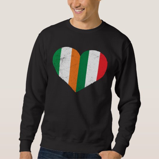 Half Irish Half Italian Heart Ireland Italy Irish  Trui (Voorkant)