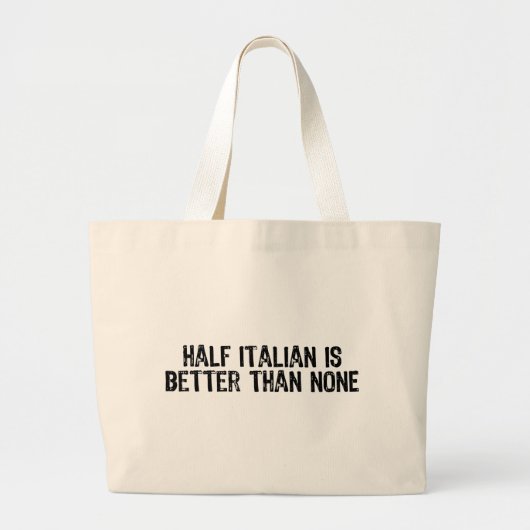 Half Italiaans Grote Tote Bag (Voorkant)