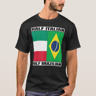Half Italiaans Half Braziliaans Erfgoed Italia & B T-shirt