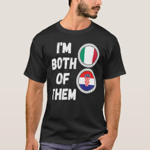 Half Italiaans Kroatisch erfgoed Kroatië T-shirt