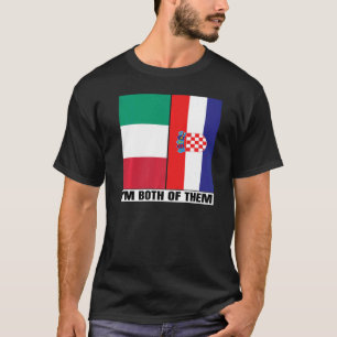 Half Italiaans Kroatisch erfgoed Kroatië T-shirt