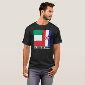 Half Italiaans Kroatisch erfgoed Kroatië T-shirt (Voorkant volledig)