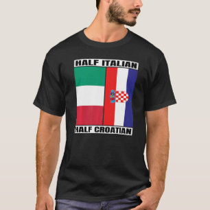 Half Italiaans Kroatisch erfgoed Kroatië T-shirt